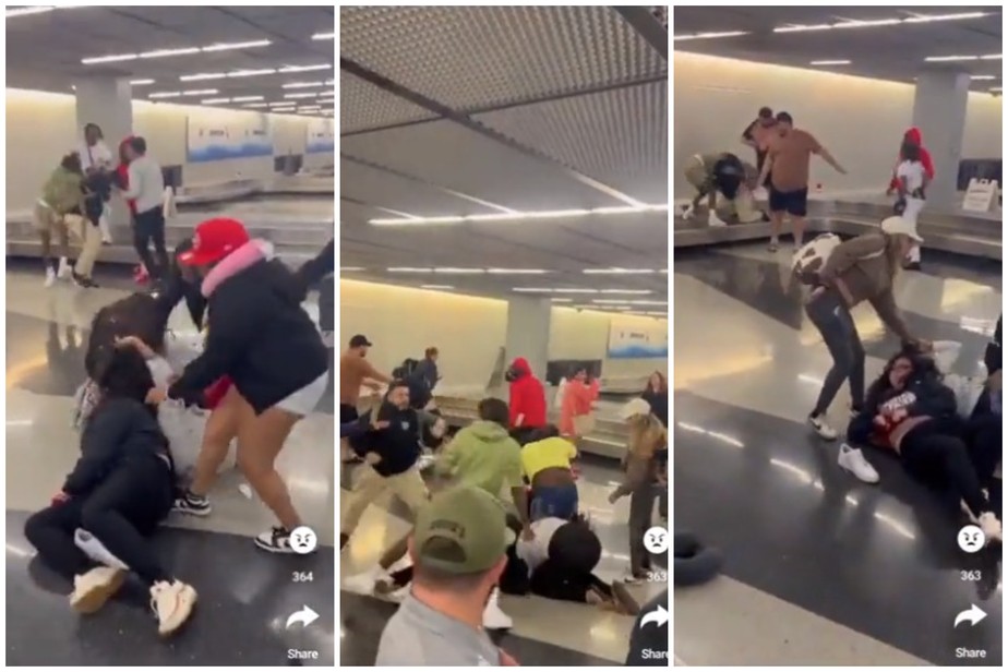 Duas pessoas são presas após briga generalizada em aeroporto, nos EUA