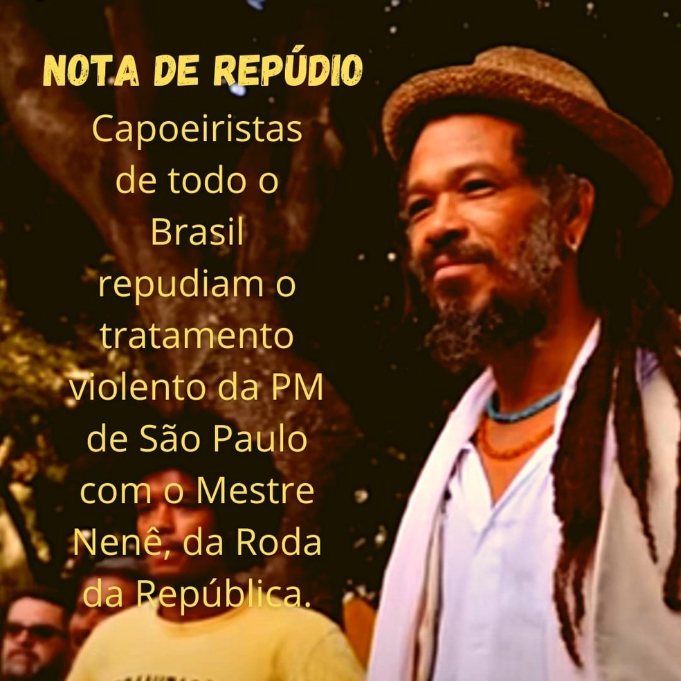 Nota de repúdio à prisão do Mestre Nenê circula nas redes sociais — Foto: Reprodução/Redes sociais