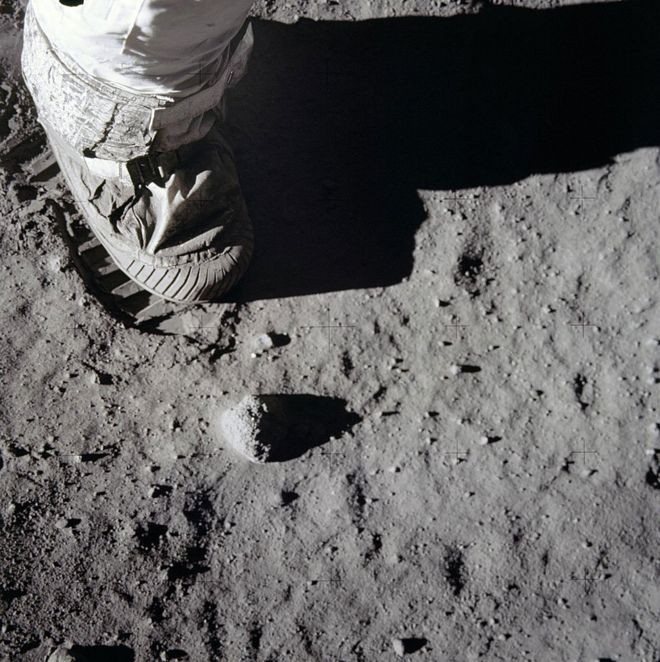 'Este é um pequeno passo para um homem, um salto gigantesco para a humanidade', Lua (Foto: Nasa)