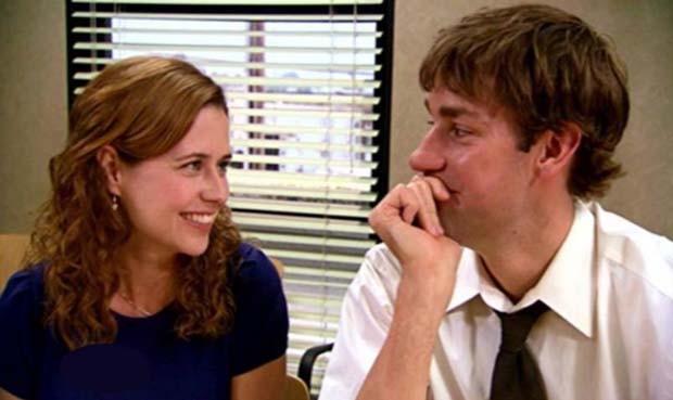 Pam e Jim, casal da série The Office  (Foto: Reprodução)