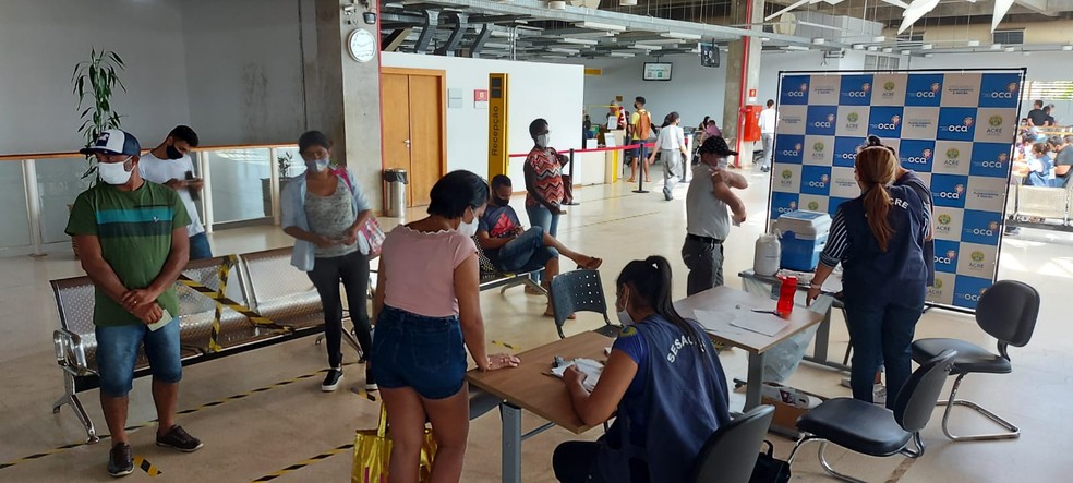 Se o teste der positivo, médico atende na OCA — Foto: Murilo Lima/Reprodução Rede Amazônica Acre