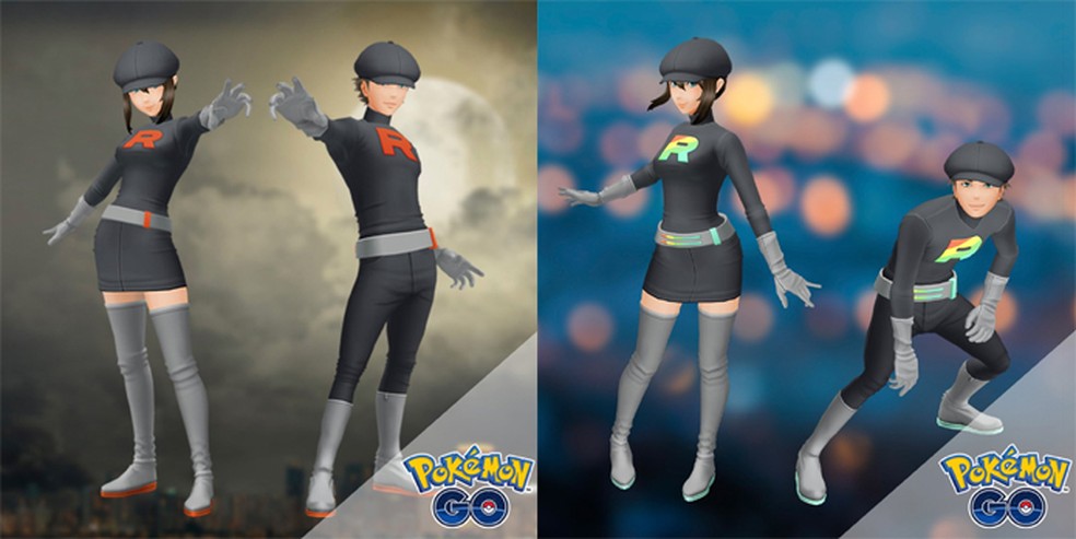 Pokémon Go ganha uniformes da Equipe Rocket e Equipe Rainbow Rocket para personalizar seu treinador (Foto: Divulgação/Niantic)