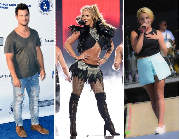 Taylor Lautner, Britney Spears e Jamie Lynn Spears (Foto: Getty Images)