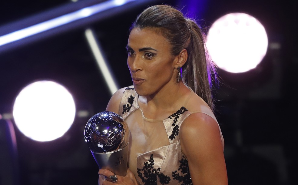 Marta, melhor jogadora do mundo â€” Foto: ASSOCIATED PRESS