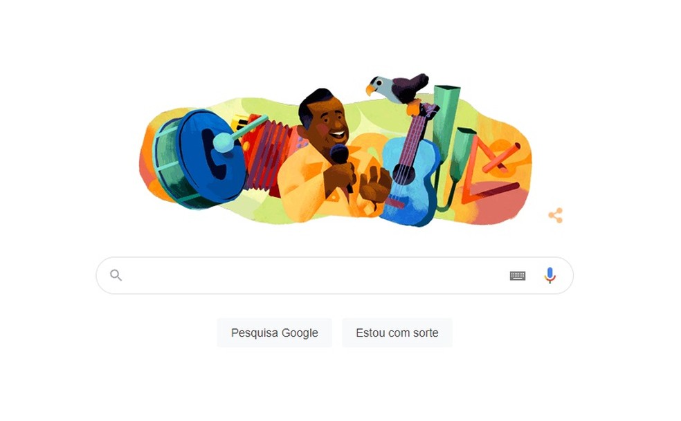 Maranhense João do Vale foi homenageado pelo Google — Foto: Reprodução/Google