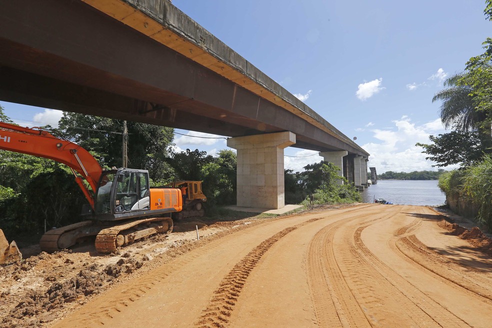 Começam obras na Ponte sobre o rio Moju do Complexo da Alça Viária — Foto: Agência Pará