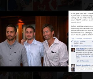 Paul Walker ao lado dos irmãos Cody e Caleb (Foto: Reprodução/Facebook/Cody Walker)