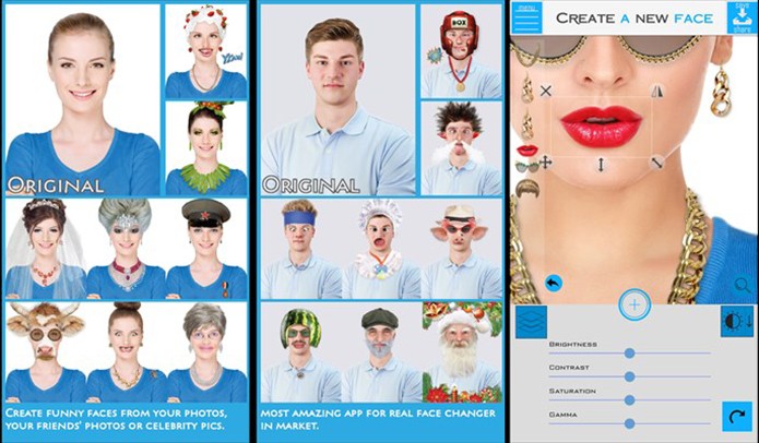 Create a New Face é um aplicativo que transforma a aparência das pessoas (Foto: Divulgação/Windows Store)