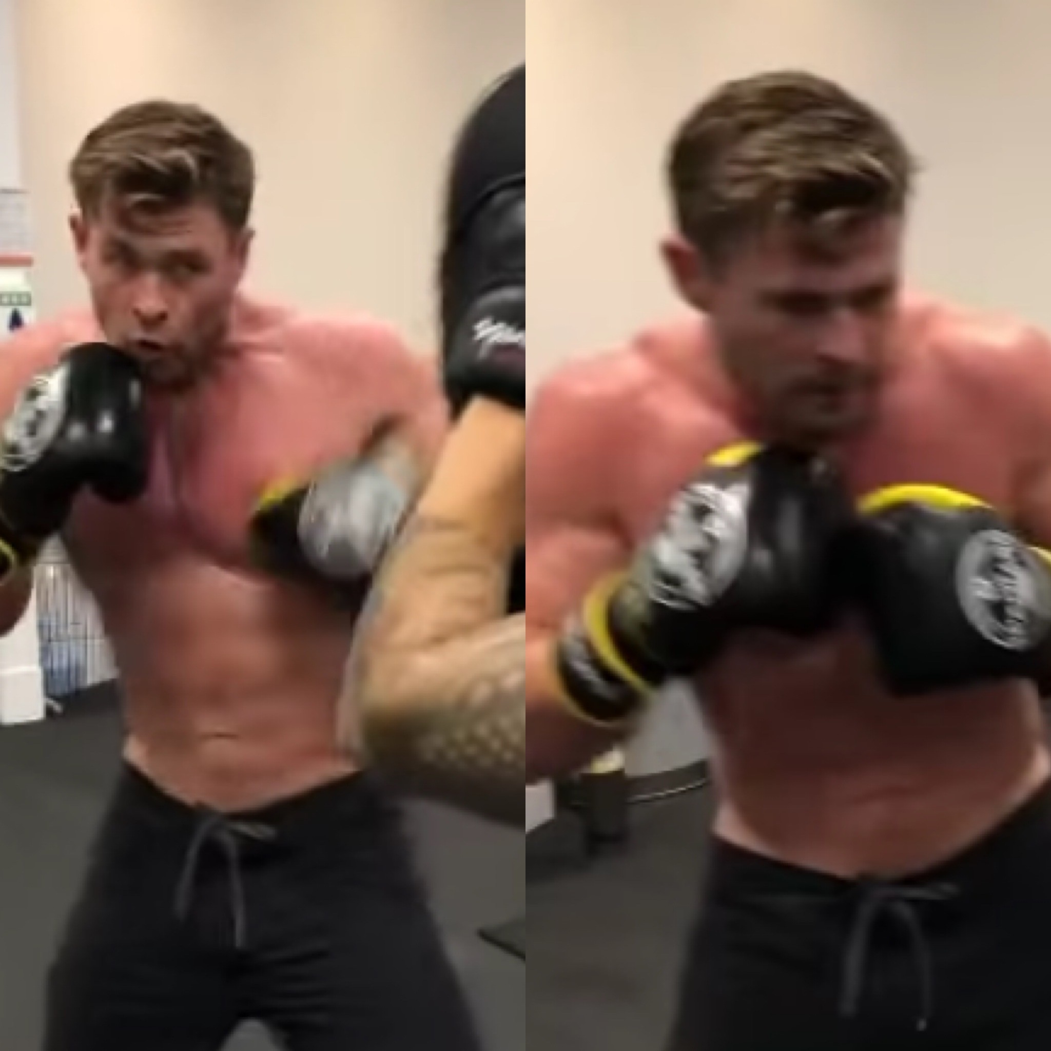 Chris Hemsworth impressiona seguidores em treino de boxe  (Foto: Instagram)