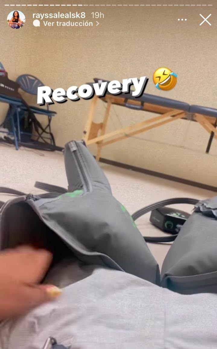 Rayssa Leal já postou stories com equipamento da Max Recovery (Foto: Reprodução)