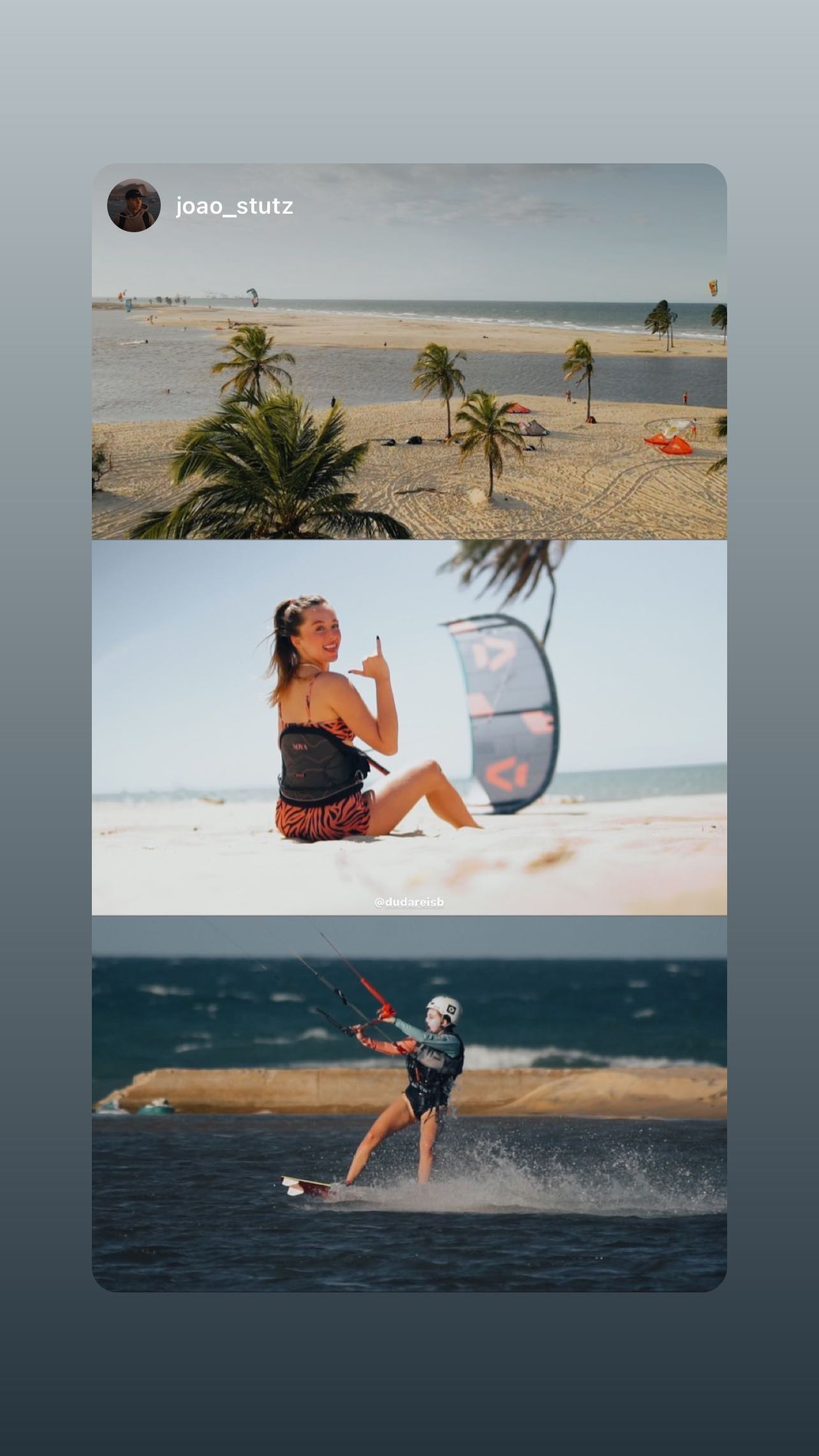 Duda Reis no kitesurf (Foto: Reprodução/Instagram)