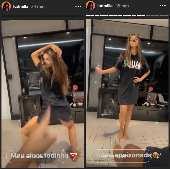 Ludmilla mostra Brunna Gonçalves dançando (Foto: Reprodução)
