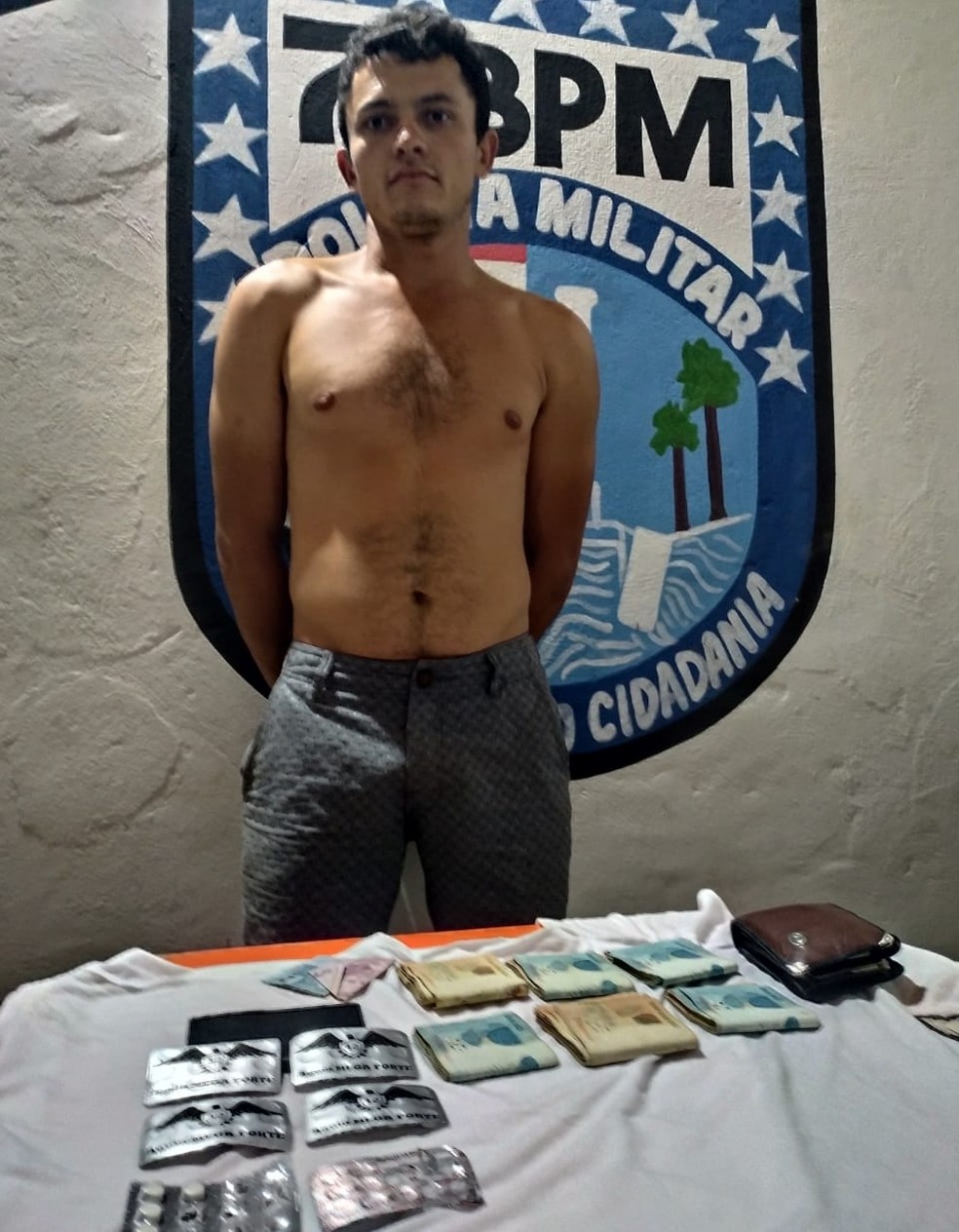 Dalvan Roger foi  preso e encaminhado para a Delegacia Regional de Santa InÃªs.  â Foto: DivulgaÃ§Ã£o/ PolÃ­cia Militar 
