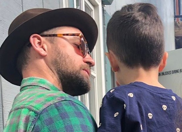 Justin Timberlake posta fotos com o filho, Silas (Foto: Reprodução / Instagram)