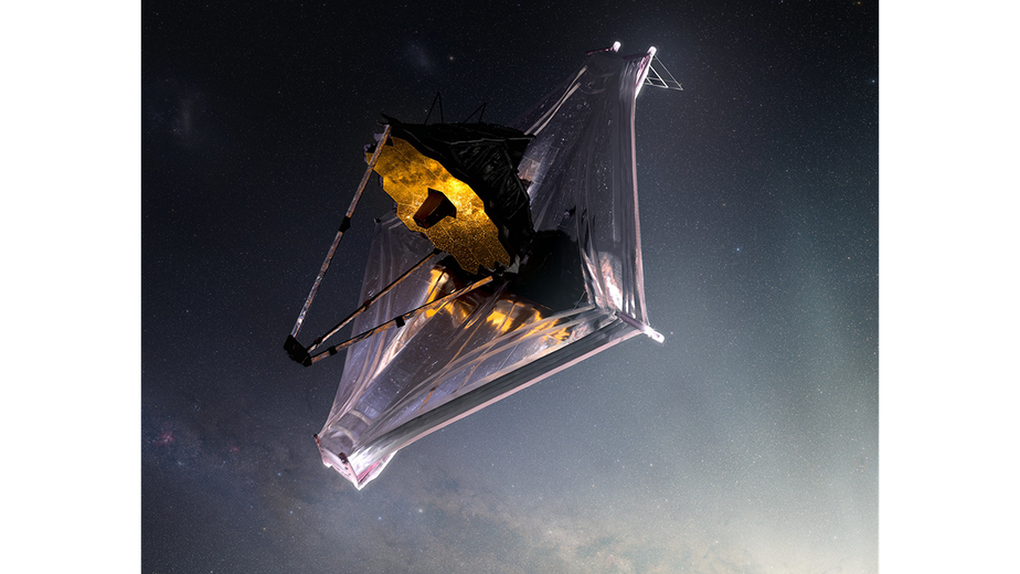 Concepção artística do telescópio espacial James Webb