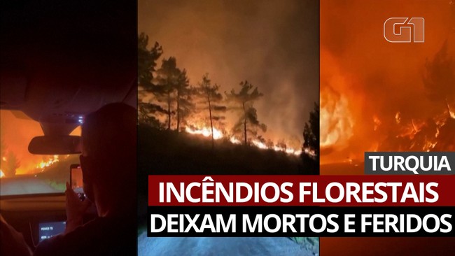 Incêndios florestais deixam mortos e feridos na Turquia