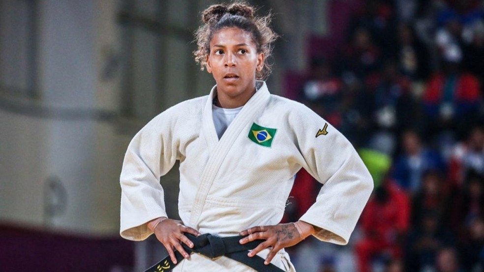 Rafaela Silva chega com chances de medalha — Foto: Reprodução/ Twitter Time Brasil 