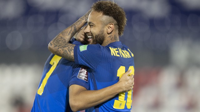 Neymar iguala Zico e Romário (Foto: Lucas Figueiredo/CBF)