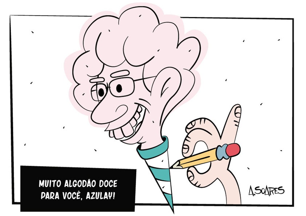 Alex Soares faz cartum em homenagem a Daniel Azulay — Foto: Divulgação/Alex Soares