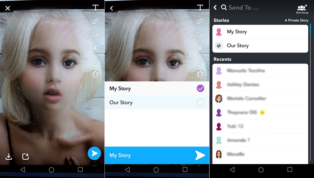 Entenda como usar o filtro de bebês do Snapchat — Foto: Reprodução