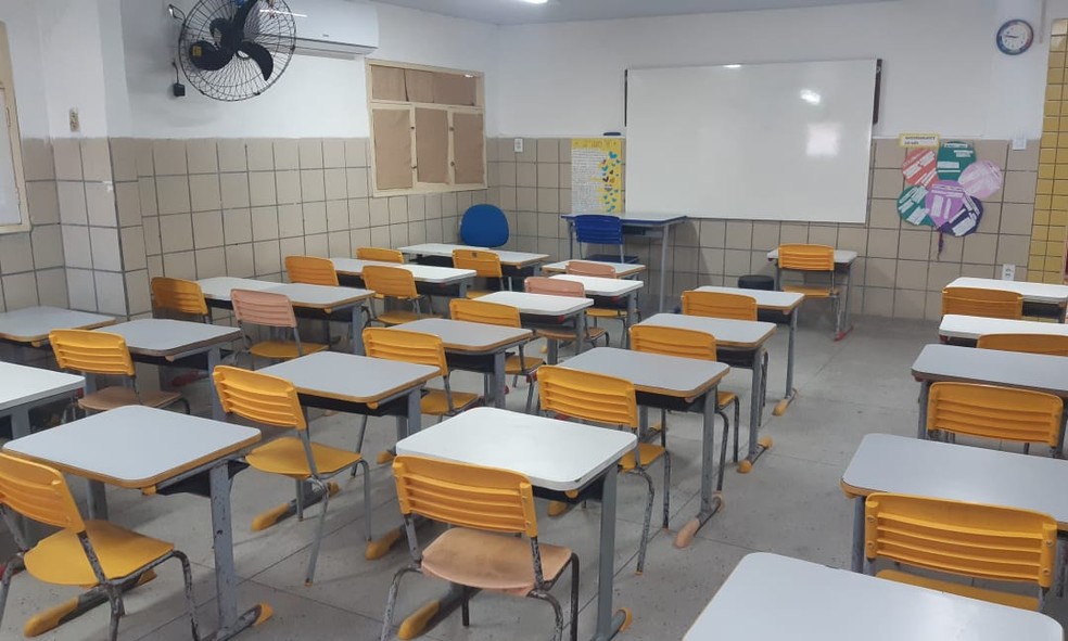 Sala de aula em escola estadual do Rio Grande do Norte (Arquivo) — Foto: Sérgio Henrique Santos/Inter TV Cabugi