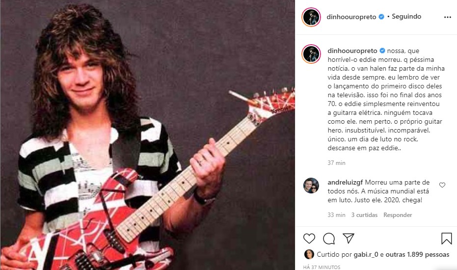 Rock, música e guitarras choram a morte do fenomenal Eddie Van