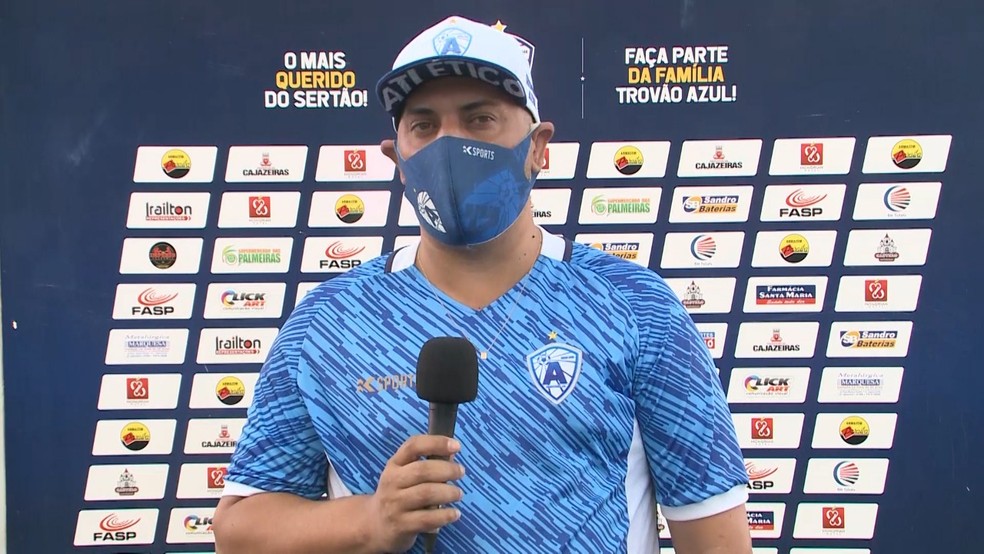 Técnico Éderson Araújo foi um dos que testaram positivo para Covid-19 no Atlético-PB — Foto: Reprodução / Atlético-PB