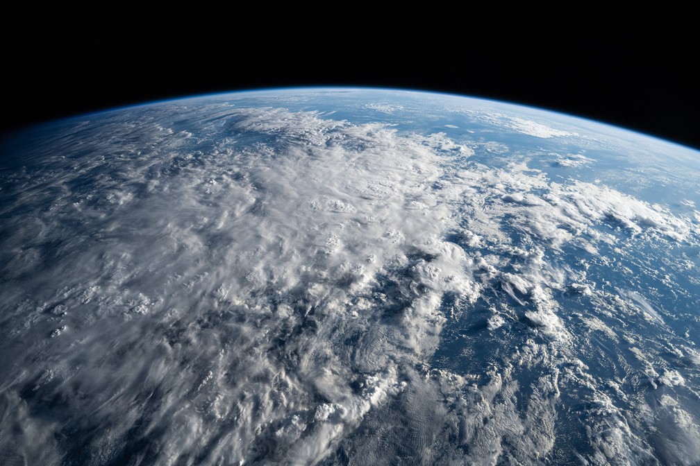 Cápsula foi a  primeira tripulação só de civis a orbitar a Terra  — Foto:  Inspiration4 crew