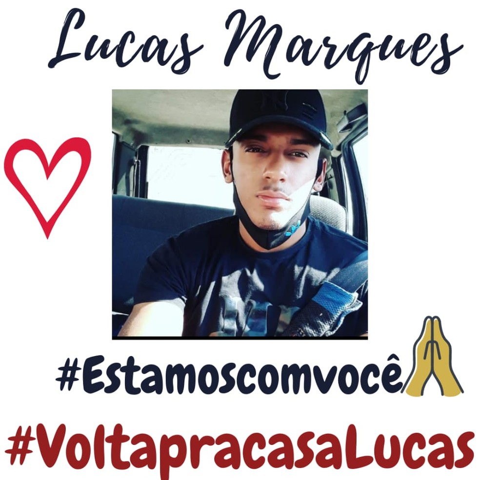 Familiares e amigos torcem pela recuperação de Lucas e fizeram uma campanha para compartilhar nas redes sociais — Foto: Arquivo Pessoal