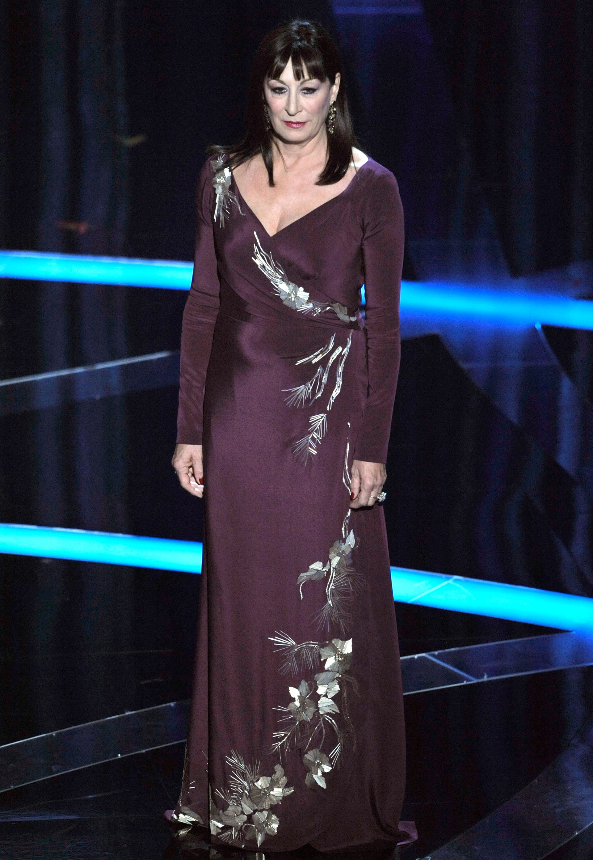 Anjelica Huston na Vanity Fair Oscar Party em 2009 (Foto: Getty Images)