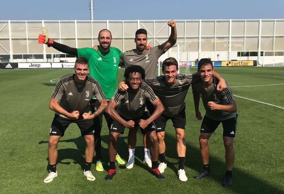 Clima descontra&Atilde;&shy;do no treino do time principal da Juventus &acirc;?? Foto: Arquivo pessoal/Lucas Rosa