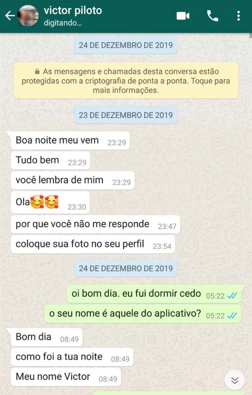 Mensagens trocadas entre suspeito e vítima de estelionato — Foto: PCDF/Divulgação