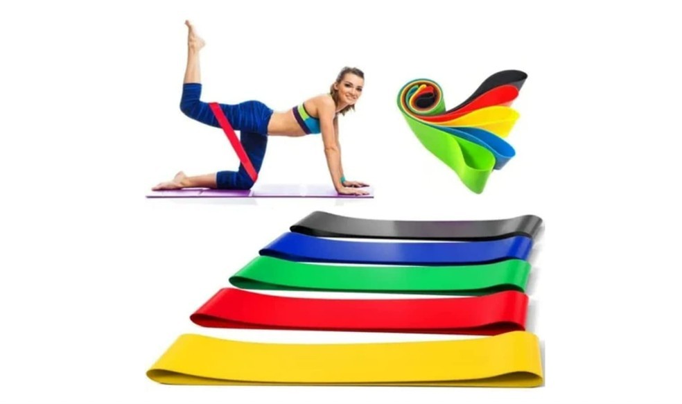 Faixas elásticas são úteis para treinos de ganho de massa, aulas de zumba, fisioterapia e até ioga  (Foto: Reprodução/Amazon)
