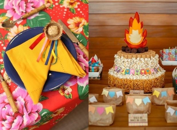 Com ideias simples e criativas dá para fazer uma linda festa junina em casa sem gastar muito (Foto: Reprodução / Pinterest )