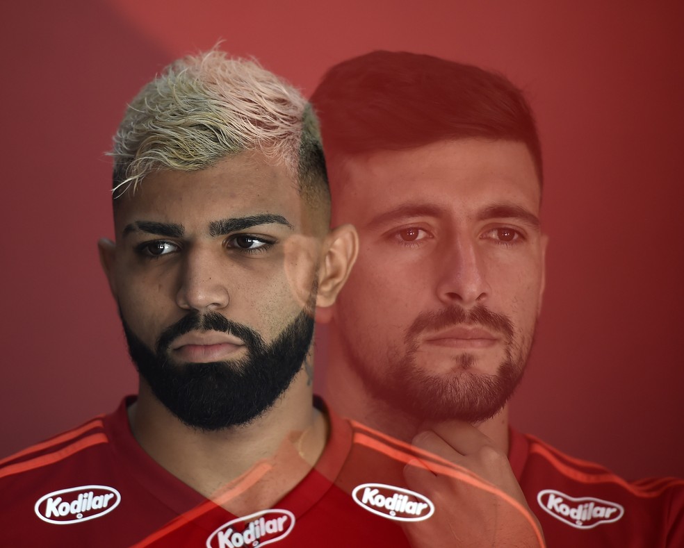 Arrascaeta e Gabigol Flamengo — Foto: André Durão