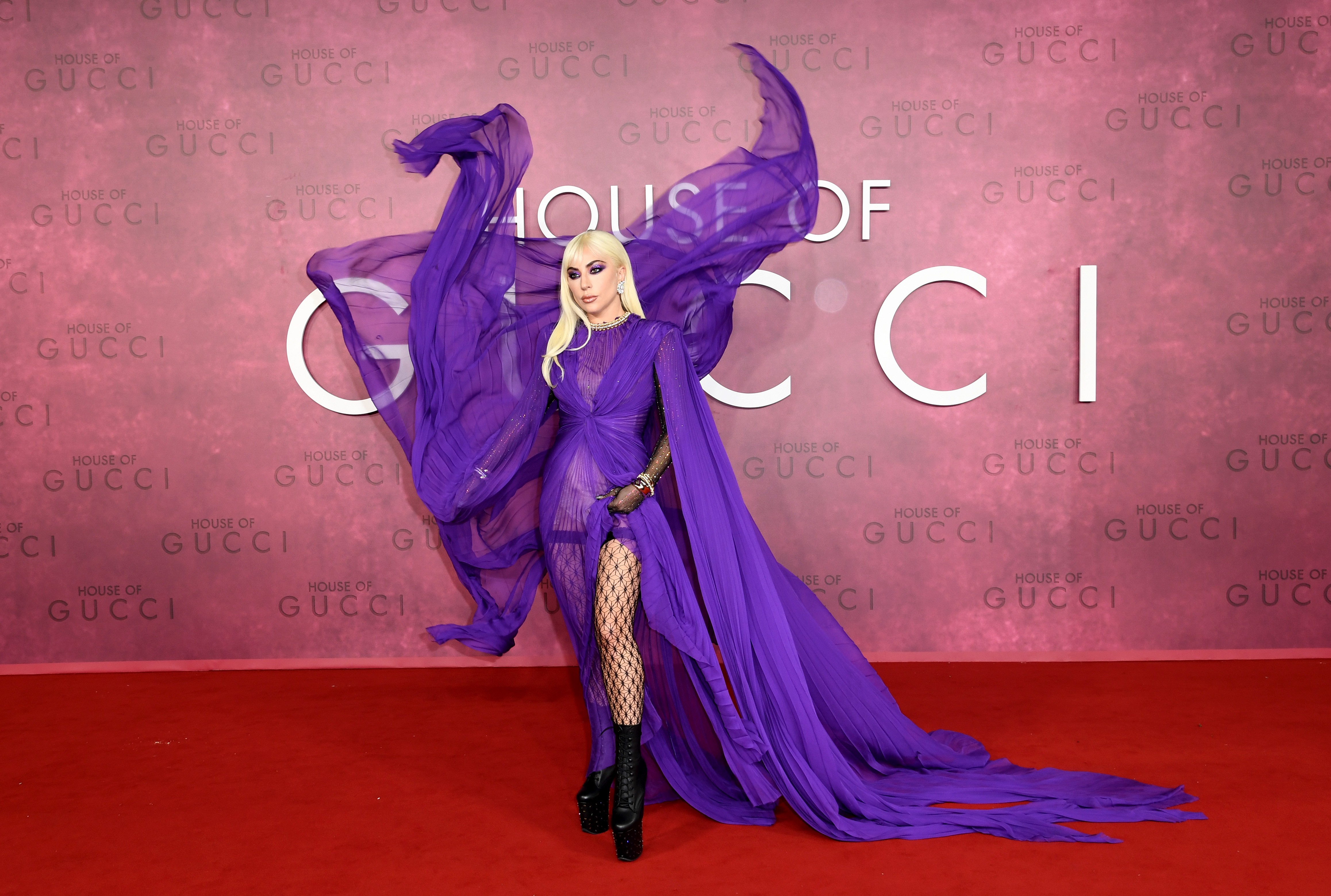 LONDON, ENGLAND - NOVEMBER 09:  Lady Gaga attends the UK Premiere Of "House of Gucci" at Odeon Luxe Leicester Square on November 09, 2021 in London, England. (Photo by Gareth Cattermole/Getty Images for Metro-Goldwyn-Mayer Studios and Universal Pictures ) (Foto: Gareth Cattermole/Getty Images f)