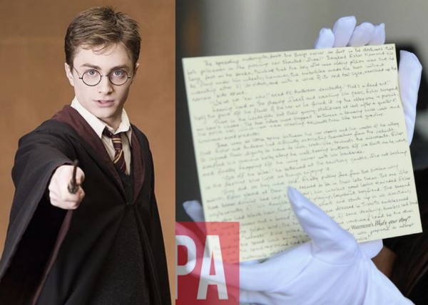 O manuscrito de J.K. Rowling para uma história inédita de Harry Potter roubado na Inglaterra (Foto: Reprodução/Divulgação)