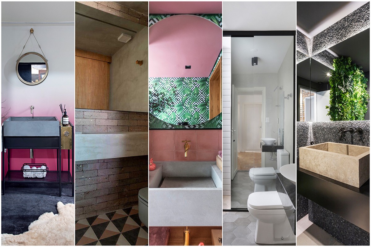 Neste especial reunimos 20 projetos de lavabo para se inspirar (Foto: Montagem: Casa e Jardim)