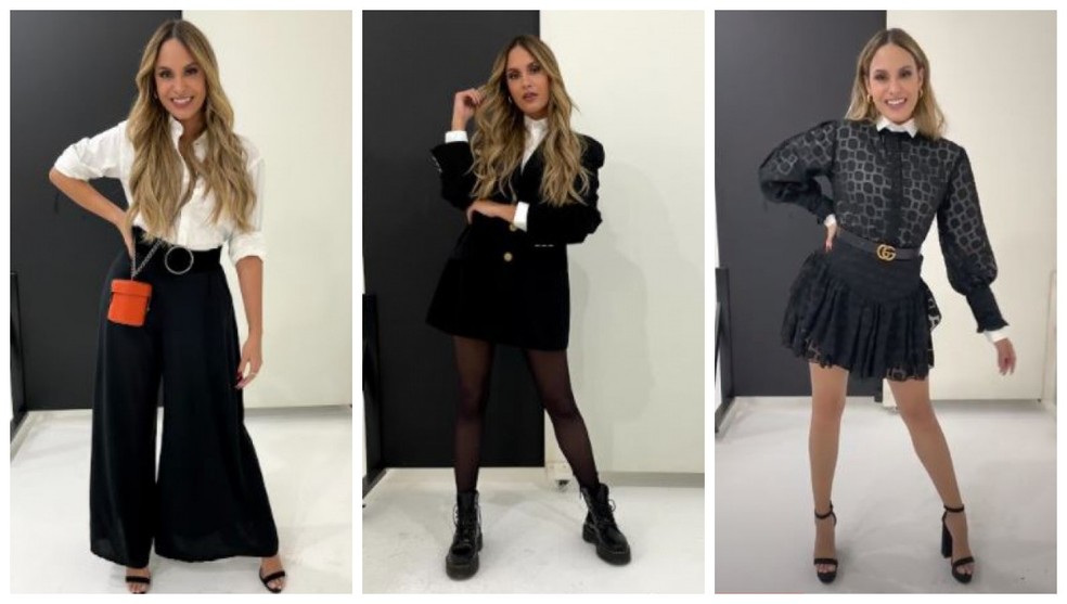 Sarah mostrar como arrasar no visual usando look preto e branco — Foto: Arquivo Pessoal