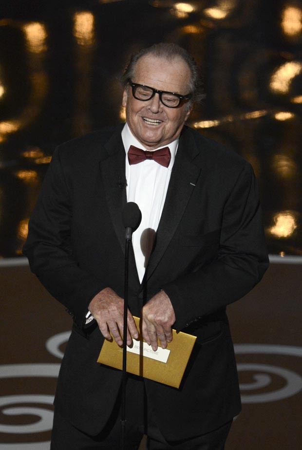 Jack Nicholson durante a cerimônia do Oscar de 2013 (Foto: Getty Images)