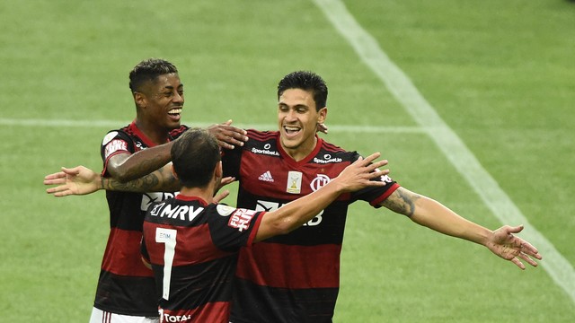 Bruno Henrique, Everton Ribeiro e Pedro, do Flamengo
