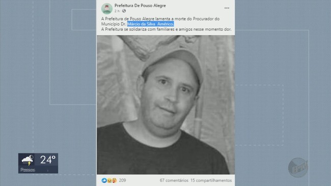 Prefeitura lamenta morte de procurador geral de Pouso Alegre