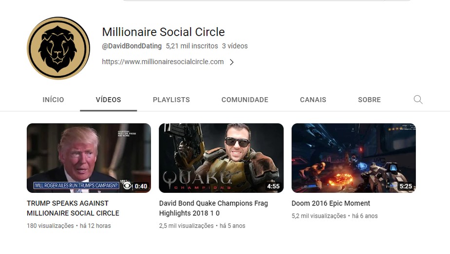 Youtube do Millionaire Social Club (MSC) (Círculo Social de Milionários, na tradução em português) teve vídeos removidos