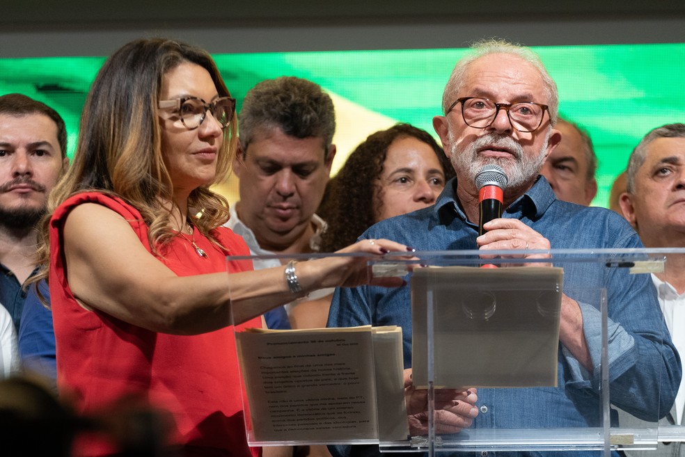 Eleito no segundo turno, Lula fez discurso da vitória em São Paulo — Foto: Fábio Tito/g1