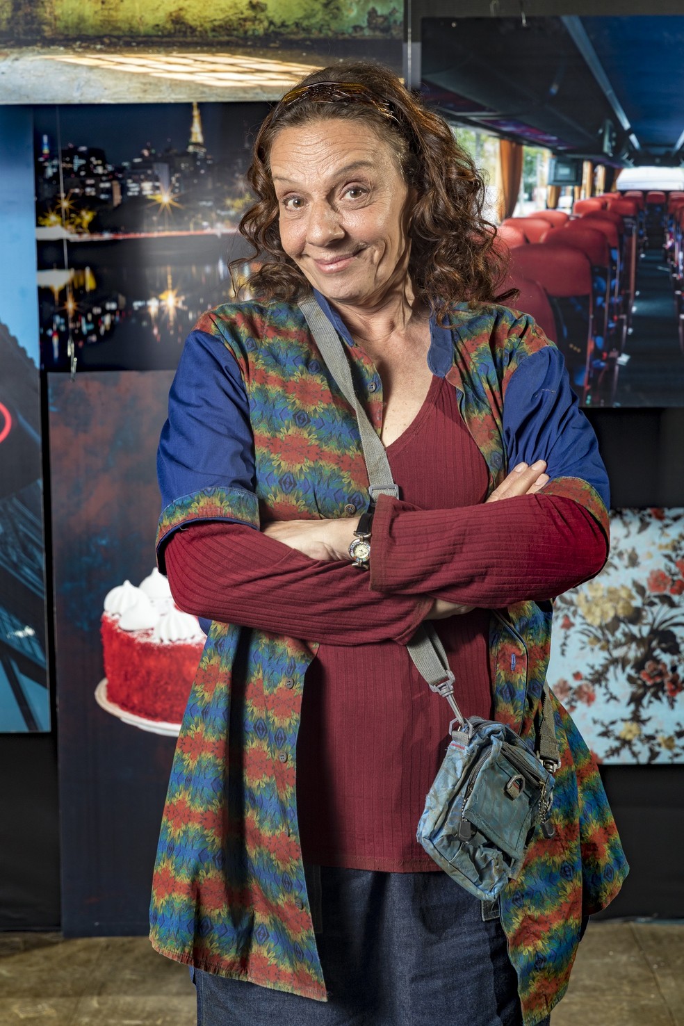 Em 'A Dona do Pedaço', Rosi Campos dá vida a Dodô, mulher de Eusébio (Marco Nanini)  — Foto: TV Globo/João Miguel Jr.