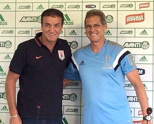 Oswaldo de Oliveira e Cuca Palmeiras (Foto: Marcelo Hazan)