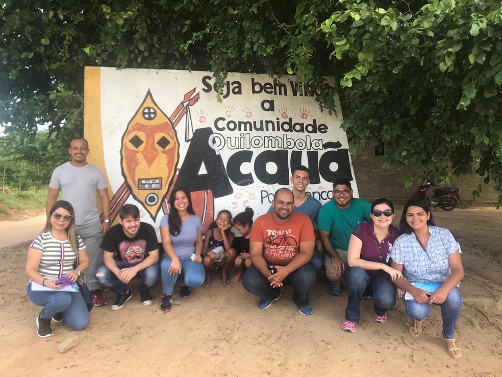 Projeto de faculdade constrÃ³i oficina de costura em comunidade quilombola em PoÃ§o Branco â Foto: DivulgaÃ§Ã£o