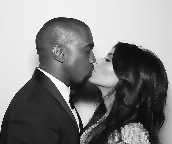 Kanye West e Kim Kardashian (Foto: Instagram)