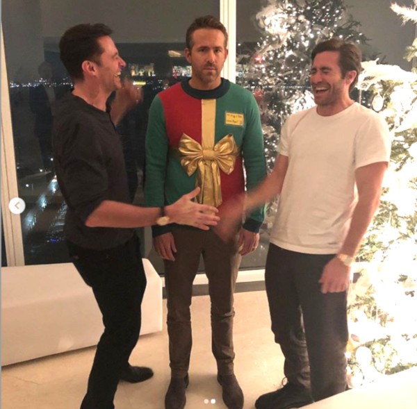 Ryan Reynolds, Hugh Jackman e Jake Gyllenhaal (Foto: Instagram)