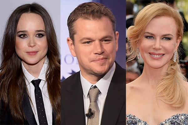 Ellen Page, Matt Damon e Nicole Kidman (Foto: Getty Images)